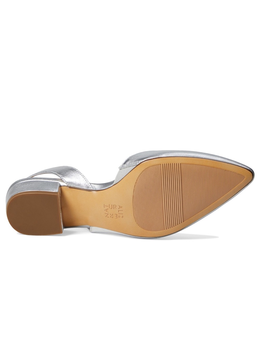 Nauralizer Banks Silver Leather Slingbacks - Picture 7 of 16